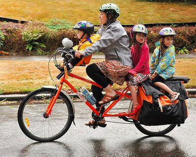 Yuba electric cargo bike for family