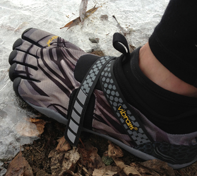 barefoot running in winter
