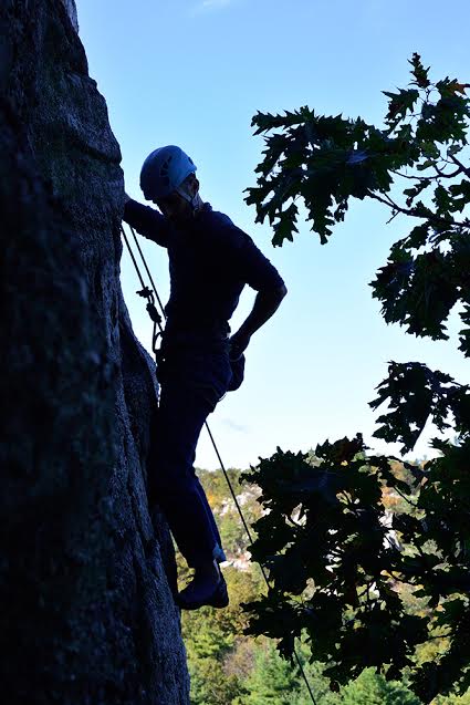 Rock climber silhouette nikon test