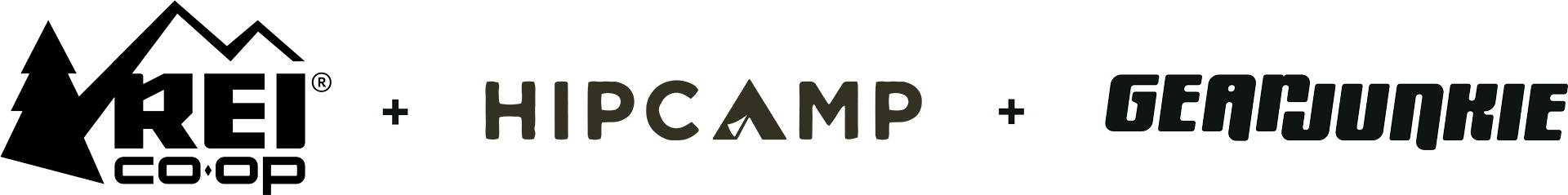 REI + Hipcamp + GearJunkie logos